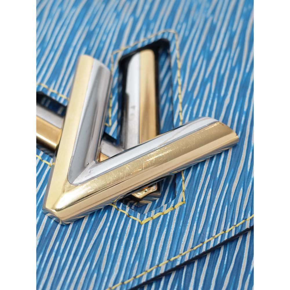 Louis Vuitton Epi Twist MM Chain Shoulder Bag Denim Blue - Picture 9 of 9